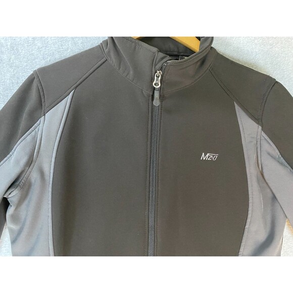 Minus Zero Jacket Women's M Black Gray Fleece‎ Lined Stretch Mock Neck Full Zip - Picture 3 of 11
